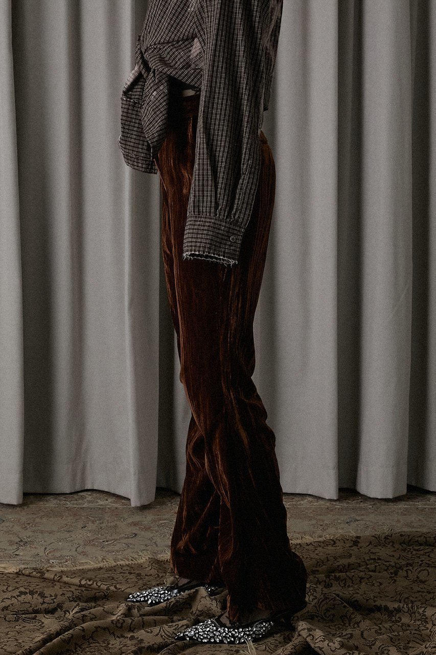 【プランク プロジェクト/PRANK PROJECT】のベルベッドフレアパンツ / Velvet Flare Pants 人気、トレンドファッション・服の通販 founy(ファニー) ファッション Fashion レディースファッション Fashion for Women パンツ Pants & Trousers ジャケット Jacket, Outerwear セットアップ Set-Up, Coordinated Outfit ドレープ Drape, Draping Fabric フレア Flare, Flared ベルベット Velvet, Velvety other-7|ID: prp329100004605749 ipo3291000000034423211