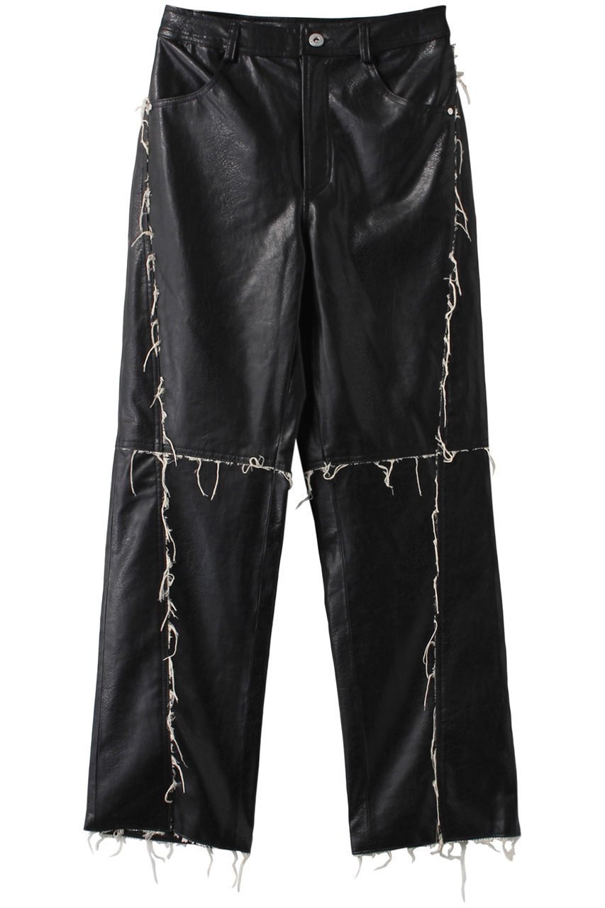 【メゾンスペシャル/MAISON SPECIAL】のVegan Leather Cut Off Pants/ヴィーガンレザーカットオフパンツ インテリア・キッズ・メンズ・レディースファッション・服の通販 founy(ファニー) 　ファッション　Fashion　レディースファッション　Fashion for Women　パンツ　Pants & Trousers　ウォッシュ　Washed Finish　ヴィンテージ　Vintage Style　セットアップ　Set-Up, Coordinated Outfit　トレンド　Trend, Trending Now　パイソン　Python, Snakeskin Pattern　BLK(ブラック)|ID: prp329100004605754 ipo3291000000032817601