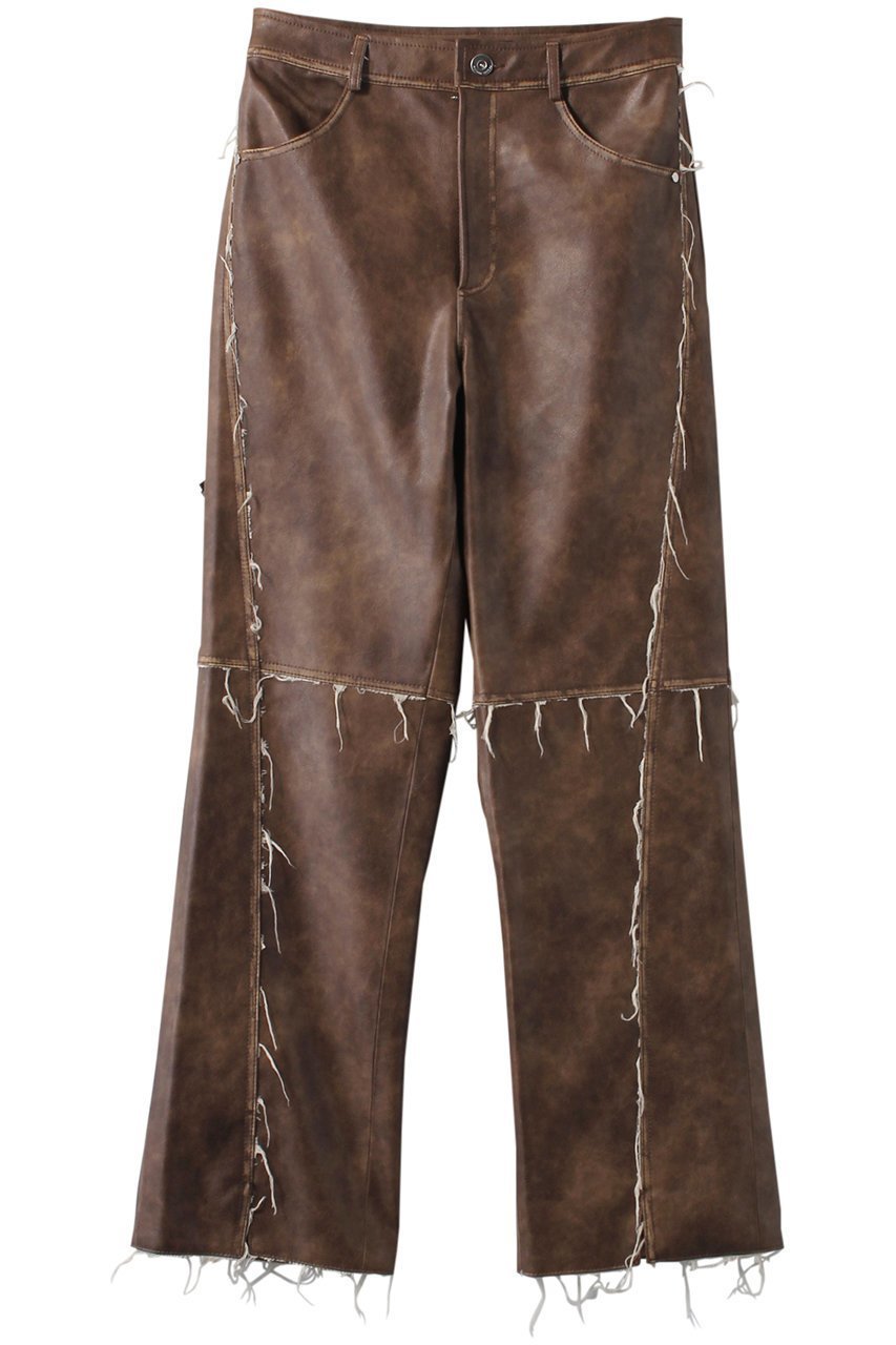 【メゾンスペシャル/MAISON SPECIAL】のVegan Leather Cut Off Pants/ヴィーガンレザーカットオフパンツ インテリア・キッズ・メンズ・レディースファッション・服の通販 founy(ファニー) 　ファッション　Fashion　レディースファッション　Fashion for Women　パンツ　Pants & Trousers　ウォッシュ　Washed Finish　ヴィンテージ　Vintage Style　セットアップ　Set-Up, Coordinated Outfit　トレンド　Trend, Trending Now　パイソン　Python, Snakeskin Pattern　BRN(ブラウン)|ID: prp329100004605754 ipo3291000000032817602