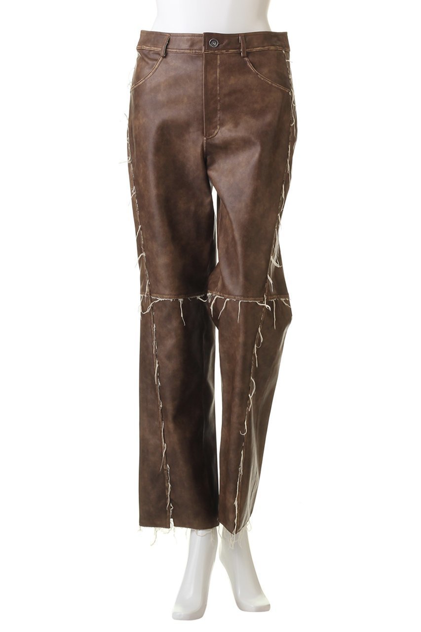 【メゾンスペシャル/MAISON SPECIAL】のVegan Leather Cut Off Pants/ヴィーガンレザーカットオフパンツ 人気、トレンドファッション・服の通販 founy(ファニー) 　ファッション　Fashion　レディースファッション　Fashion for Women　パンツ　Pants & Trousers　ウォッシュ　Washed Finish　ヴィンテージ　Vintage Style　セットアップ　Set-Up, Coordinated Outfit　トレンド　Trend, Trending Now　パイソン　Python, Snakeskin Pattern　other-2|ID: prp329100004605754 ipo3291000000032817603