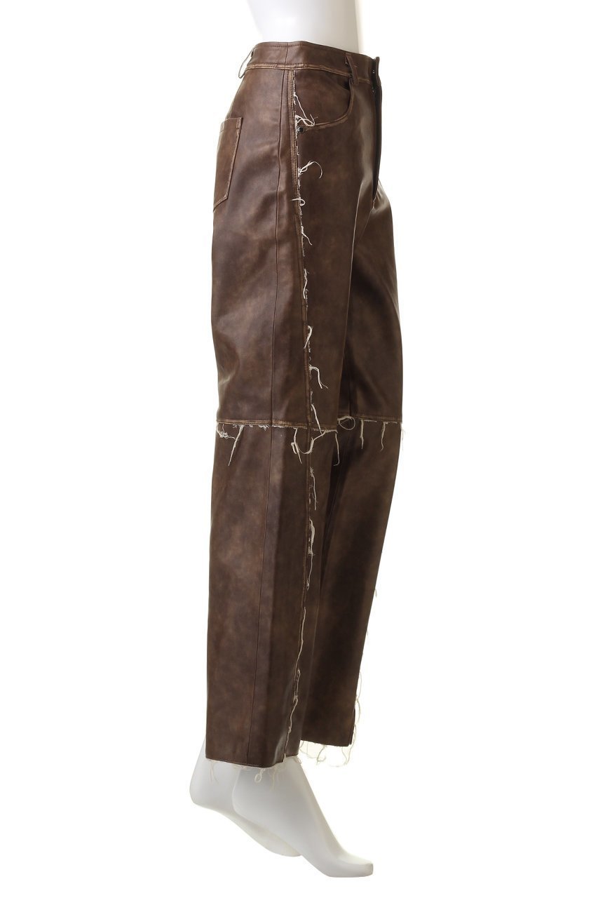 【メゾンスペシャル/MAISON SPECIAL】のVegan Leather Cut Off Pants/ヴィーガンレザーカットオフパンツ 人気、トレンドファッション・服の通販 founy(ファニー) 　ファッション　Fashion　レディースファッション　Fashion for Women　パンツ　Pants & Trousers　ウォッシュ　Washed Finish　ヴィンテージ　Vintage Style　セットアップ　Set-Up, Coordinated Outfit　トレンド　Trend, Trending Now　パイソン　Python, Snakeskin Pattern　other-3|ID: prp329100004605754 ipo3291000000032817604