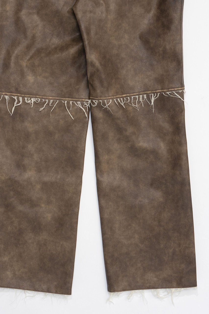 【メゾンスペシャル/MAISON SPECIAL】のVegan Leather Cut Off Pants/ヴィーガンレザーカットオフパンツ 人気、トレンドファッション・服の通販 founy(ファニー) 　ファッション　Fashion　レディースファッション　Fashion for Women　パンツ　Pants & Trousers　ウォッシュ　Washed Finish　ヴィンテージ　Vintage Style　セットアップ　Set-Up, Coordinated Outfit　トレンド　Trend, Trending Now　パイソン　Python, Snakeskin Pattern　other-6|ID: prp329100004605754 ipo3291000000032817607