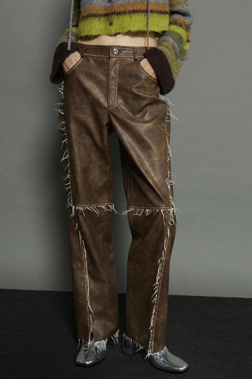 【メゾンスペシャル/MAISON SPECIAL】のVegan Leather Cut Off Pants/ヴィーガンレザーカットオフパンツ 人気、トレンドファッション・服の通販 founy(ファニー) 　ファッション　Fashion　レディースファッション　Fashion for Women　パンツ　Pants & Trousers　ウォッシュ　Washed Finish　ヴィンテージ　Vintage Style　セットアップ　Set-Up, Coordinated Outfit　トレンド　Trend, Trending Now　パイソン　Python, Snakeskin Pattern　other-7|ID: prp329100004605754 ipo3291000000032817608