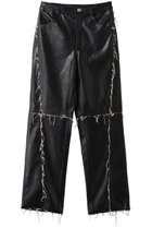 【メゾンスペシャル/MAISON SPECIAL】のfaux Leather Cut Off Pants/フェイクレザーカットオフパンツ BLK(ブラック)|ID: prp329100004605754 ipo3291000000035056021