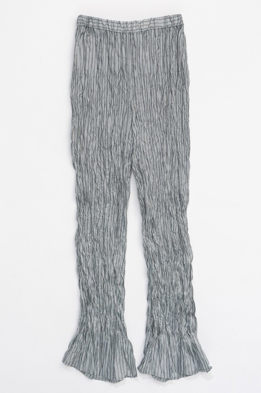 【メゾンスペシャル/MAISON SPECIAL】のTwist Pleats Easy Flare Pants/ツイストプリーツイージーフレアパンツ インテリア・キッズ・メンズ・レディースファッション・服の通販 founy(ファニー) 　ファッション　Fashion　レディースファッション　Fashion for Women　パンツ　Pants & Trousers　インナー　Innerwear　ストライプ　Stripe, Striped Pattern　スペシャル　Special, Limited Edition　セットアップ　Set-Up, Coordinated Outfit　フレア　Flare, Flared　GRN(グリーン)|ID: prp329100004605755 ipo3291000000032817613