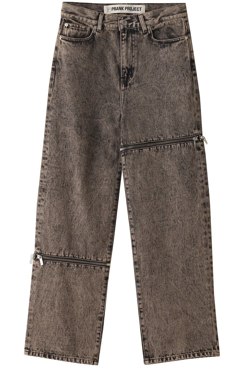 【プランク プロジェクト/PRANK PROJECT】のアシンメトリーファスナーデニム / Asymmetry Fastener Denim インテリア・キッズ・メンズ・レディースファッション・服の通販 founy(ファニー) 　ファッション　Fashion　レディースファッション　Fashion for Women　パンツ　Pants & Trousers　デニムパンツ・ジーンズ・美脚デニム　Denim Jeans & Pants　アシンメトリー　Asymmetrical Style　スリット　Slit, Slit Detail　デニム　Denim, Jeans Material　A/W・秋冬　Autumn/Winter　BRN(ブラウン)|ID: prp329100004605762 ipo3291000000032817737