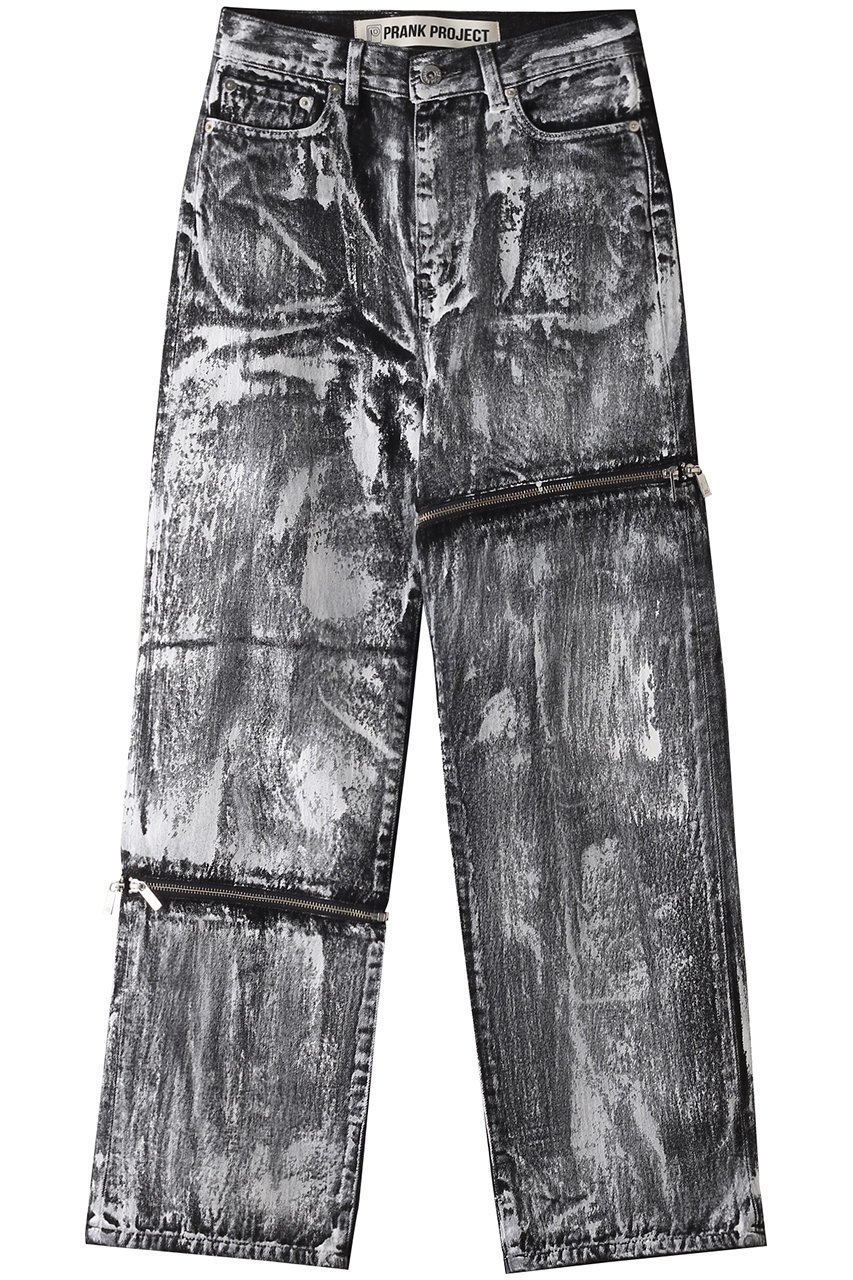 【プランク プロジェクト/PRANK PROJECT】のアシンメトリーファスナーペンキデニム / Asymmetry Fastener Paint De 人気、トレンドファッション・服の通販 founy(ファニー) 　ファッション　Fashion　レディースファッション　Fashion for Women　パンツ　Pants & Trousers　デニムパンツ・ジーンズ・美脚デニム　Denim Jeans & Pants　アシンメトリー　Asymmetrical Style　スリット　Slit, Slit Detail　デニム　Denim, Jeans Material　A/W・秋冬　Autumn/Winter　 other-1|ID: prp329100004605763 ipo3291000000032817745