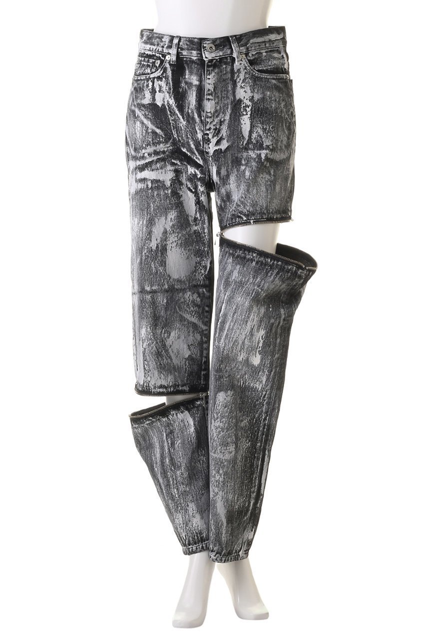 【プランク プロジェクト/PRANK PROJECT】のアシンメトリーファスナーペンキデニム / Asymmetry Fastener Paint De 人気、トレンドファッション・服の通販 founy(ファニー) 　ファッション　Fashion　レディースファッション　Fashion for Women　パンツ　Pants & Trousers　デニムパンツ・ジーンズ・美脚デニム　Denim Jeans & Pants　アシンメトリー　Asymmetrical Style　スリット　Slit, Slit Detail　デニム　Denim, Jeans Material　A/W・秋冬　Autumn/Winter　other-7|ID: prp329100004605763 ipo3291000000032817752