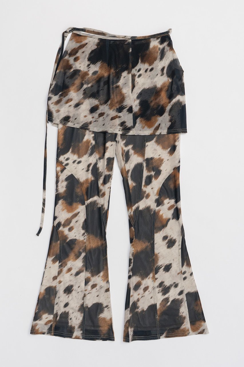 【プランク プロジェクト/PRANK PROJECT】のCOWプリントラップスリムフレアパンツ / COW Printed Wrap Slim Flare 人気、トレンドファッション・服の通販 founy(ファニー) 　ファッション　Fashion　レディースファッション　Fashion for Women　パンツ　Pants & Trousers　トレンド　Trend, Trending Now　フレア　Flare, Flared　プリント　Print, Printed Pattern　ラップ　Wrap, Wrap Design　other-2|ID: prp329100004605766 ipo3291000000032818055