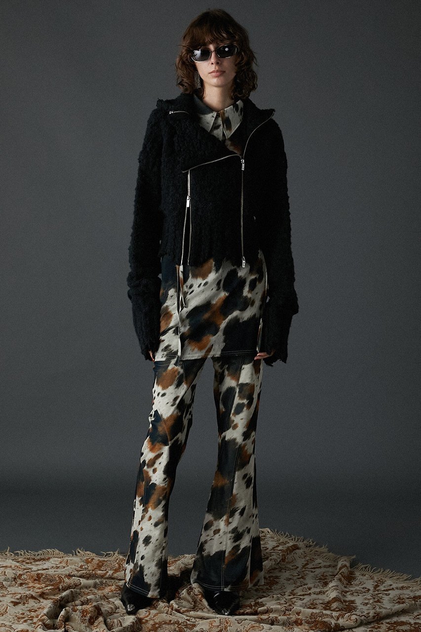 【プランク プロジェクト/PRANK PROJECT】のCOWプリントラップスリムフレアパンツ / COW Printed Wrap Slim Flare 人気、トレンドファッション・服の通販 founy(ファニー) 　ファッション　Fashion　レディースファッション　Fashion for Women　パンツ　Pants & Trousers　トレンド　Trend, Trending Now　フレア　Flare, Flared　プリント　Print, Printed Pattern　ラップ　Wrap, Wrap Design　other-6|ID: prp329100004605766 ipo3291000000032818059
