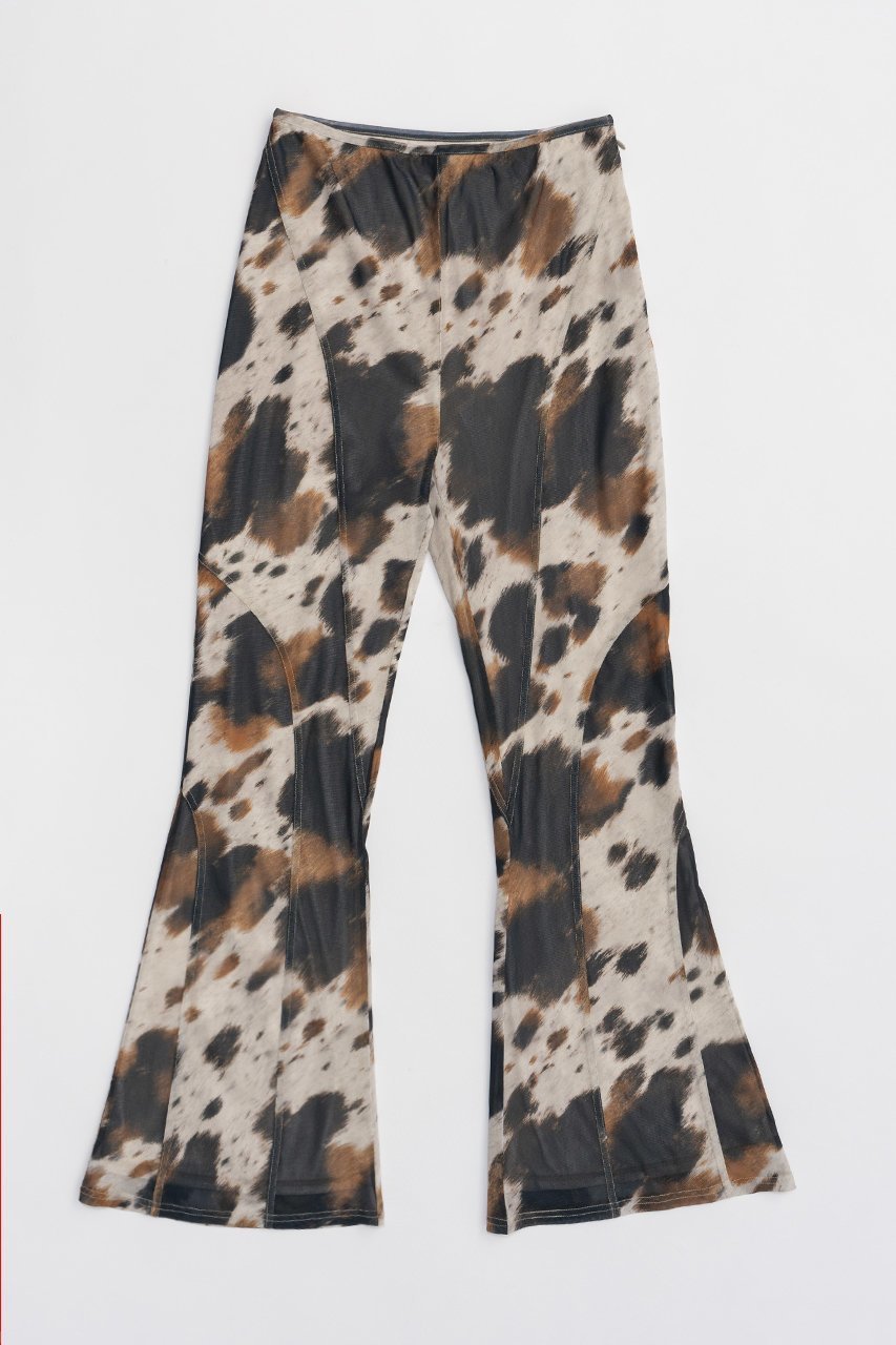 【プランク プロジェクト/PRANK PROJECT】のCOWプリントラップスリムフレアパンツ / COW Printed Wrap Slim Flare インテリア・キッズ・メンズ・レディースファッション・服の通販 founy(ファニー) ファッション Fashion レディースファッション Fashion for Women パンツ Pants & Trousers トレンド Trend, Trending Now フレア Flare, Flared プリント Print, Printed Pattern ラップ Wrap, Wrap Design MLT(マルチカラー)|ID: prp329100004605766 ipo3291000000034423174