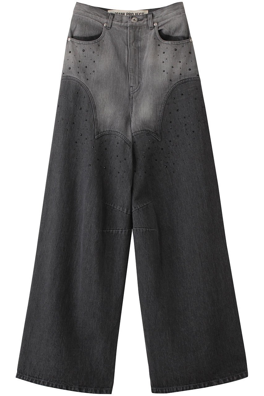 【プランク プロジェクト/PRANK PROJECT】のハートビジューデニムパンツ / Heart Bijou Denim Pants インテリア・キッズ・メンズ・レディースファッション・服の通販 founy(ファニー) 　ファッション　Fashion　レディースファッション　Fashion for Women　パンツ　Pants & Trousers　デニムパンツ・ジーンズ・美脚デニム　Denim Jeans & Pants　デニム　Denim, Jeans Material　フィット　Fit, Slim Fit　ブリーチ　Bleach, Washed Finish　ランダム　Random, Irregular　ルーズ　Loose, Oversized　BLK(ブラック)|ID: prp329100004605767 ipo3291000000032818063