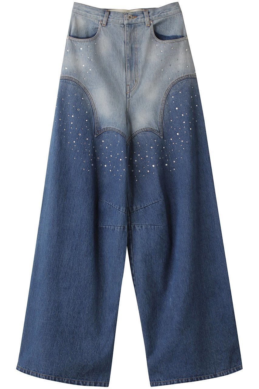 【プランク プロジェクト/PRANK PROJECT】のハートビジューデニムパンツ / Heart Bijou Denim Pants インテリア・キッズ・メンズ・レディースファッション・服の通販 founy(ファニー) 　ファッション　Fashion　レディースファッション　Fashion for Women　パンツ　Pants & Trousers　デニムパンツ・ジーンズ・美脚デニム　Denim Jeans & Pants　デニム　Denim, Jeans Material　フィット　Fit, Slim Fit　ブリーチ　Bleach, Washed Finish　ランダム　Random, Irregular　ルーズ　Loose, Oversized　BLU(ブルー)|ID: prp329100004605767 ipo3291000000032818064
