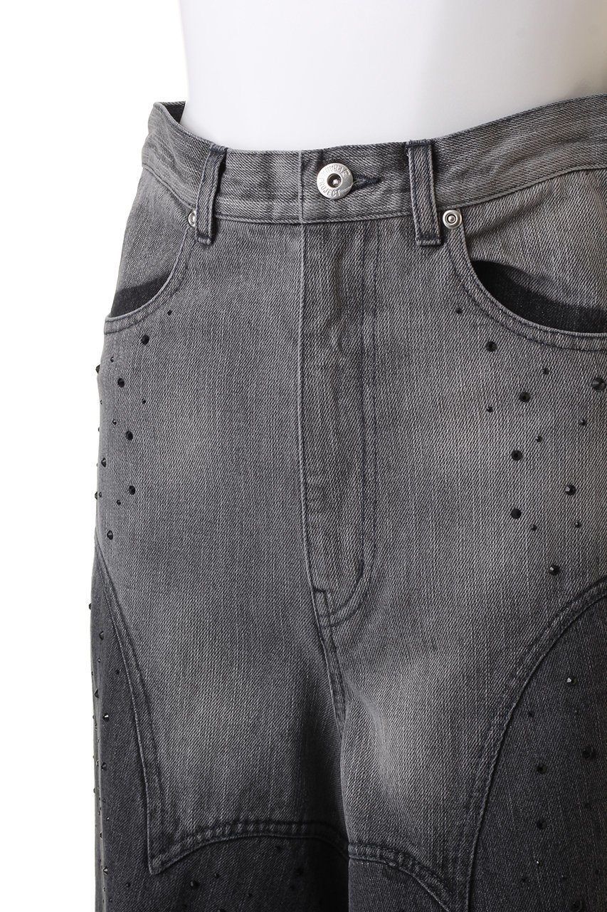 【プランク プロジェクト/PRANK PROJECT】のハートビジューデニムパンツ / Heart Bijou Denim Pants 人気、トレンドファッション・服の通販 founy(ファニー) 　ファッション　Fashion　レディースファッション　Fashion for Women　パンツ　Pants & Trousers　デニムパンツ・ジーンズ・美脚デニム　Denim Jeans & Pants　デニム　Denim, Jeans Material　フィット　Fit, Slim Fit　ブリーチ　Bleach, Washed Finish　ランダム　Random, Irregular　ルーズ　Loose, Oversized　other-5|ID: prp329100004605767 ipo3291000000032818068