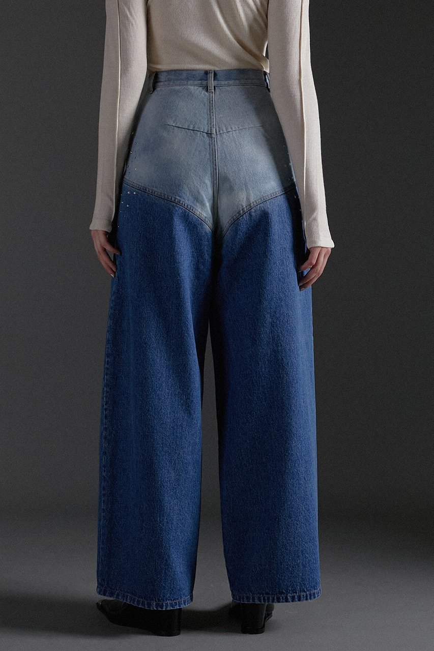 【プランク プロジェクト/PRANK PROJECT】のハートビジューデニムパンツ / Heart Bijou Denim Pants 人気、トレンドファッション・服の通販 founy(ファニー) 　ファッション　Fashion　レディースファッション　Fashion for Women　パンツ　Pants & Trousers　デニムパンツ・ジーンズ・美脚デニム　Denim Jeans & Pants　デニム　Denim, Jeans Material　フィット　Fit, Slim Fit　ブリーチ　Bleach, Washed Finish　ランダム　Random, Irregular　ルーズ　Loose, Oversized　other-6|ID: prp329100004605767 ipo3291000000032818069