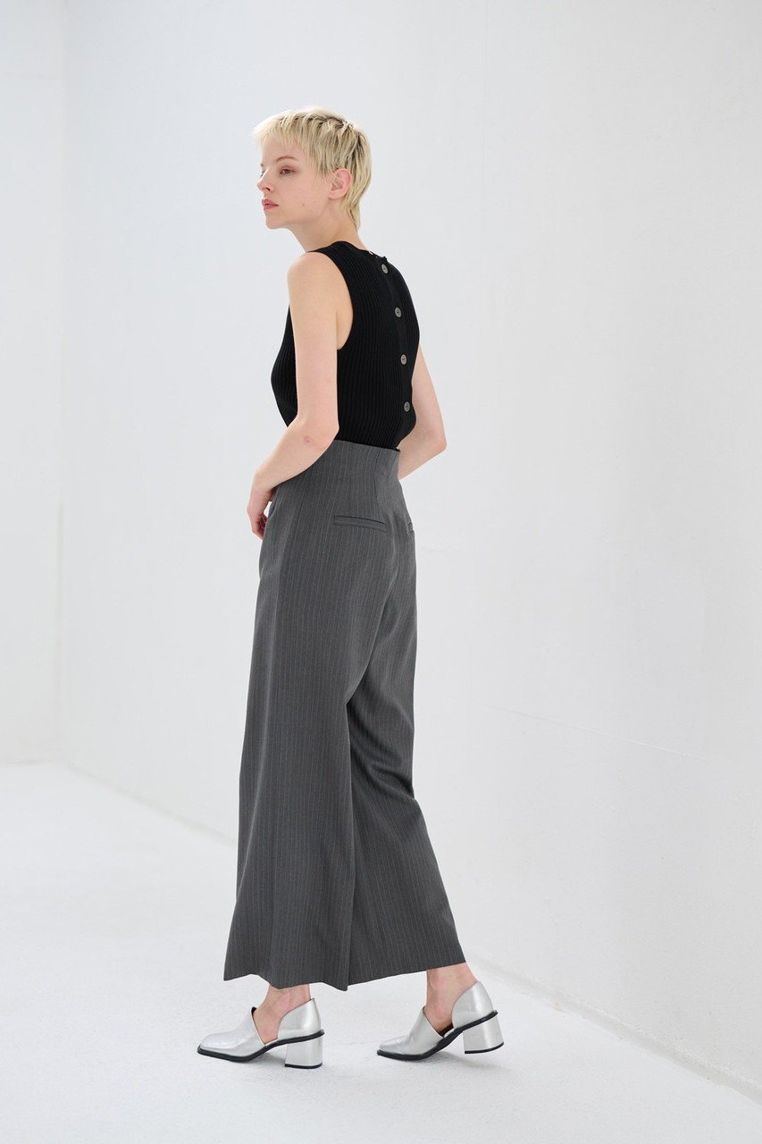 【ランバン オン ブルー/LANVIN en Bleu】のピンストライプワイドパンツ 人気、トレンドファッション・服の通販 founy(ファニー) 　ファッション　Fashion　レディースファッション　Fashion for Women　パンツ　Pants & Trousers　カットソー　Cut and Sewn Top　センター　Center, Center Line　ツイル　Twist, Twisted Detail　ファブリック　Fabric, Textile　ミックス　Mix, Mixed Style　ロング　Long, Long-Length　ワイド　Wide, Wide Fit　other-6|ID: prp329100004605771 ipo3291000000032818228