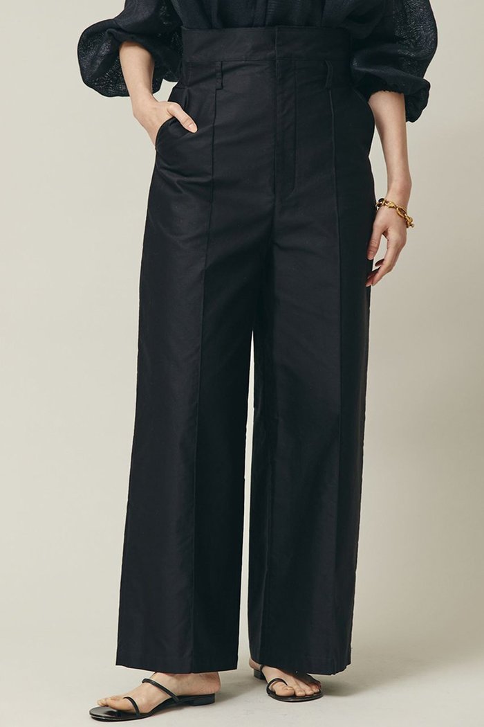 【カレンソロジー/Curensology】のコットンハイウエストパンツ インテリア・キッズ・メンズ・レディースファッション・服の通販 founy(ファニー) https://founy.com/ ファッション Fashion レディースファッション Fashion for Women パンツ Pants & Trousers なめらか Smooth, Silky Texture センター Center, Center Line ミリタリー Military, Army Style ループ Loop, Loop Knit ワイド Wide, Wide Fit ワーク Workwear, Utility Style エレガント 上品 Elegant |ID: prp329100004605776 ipo3291000000032818509