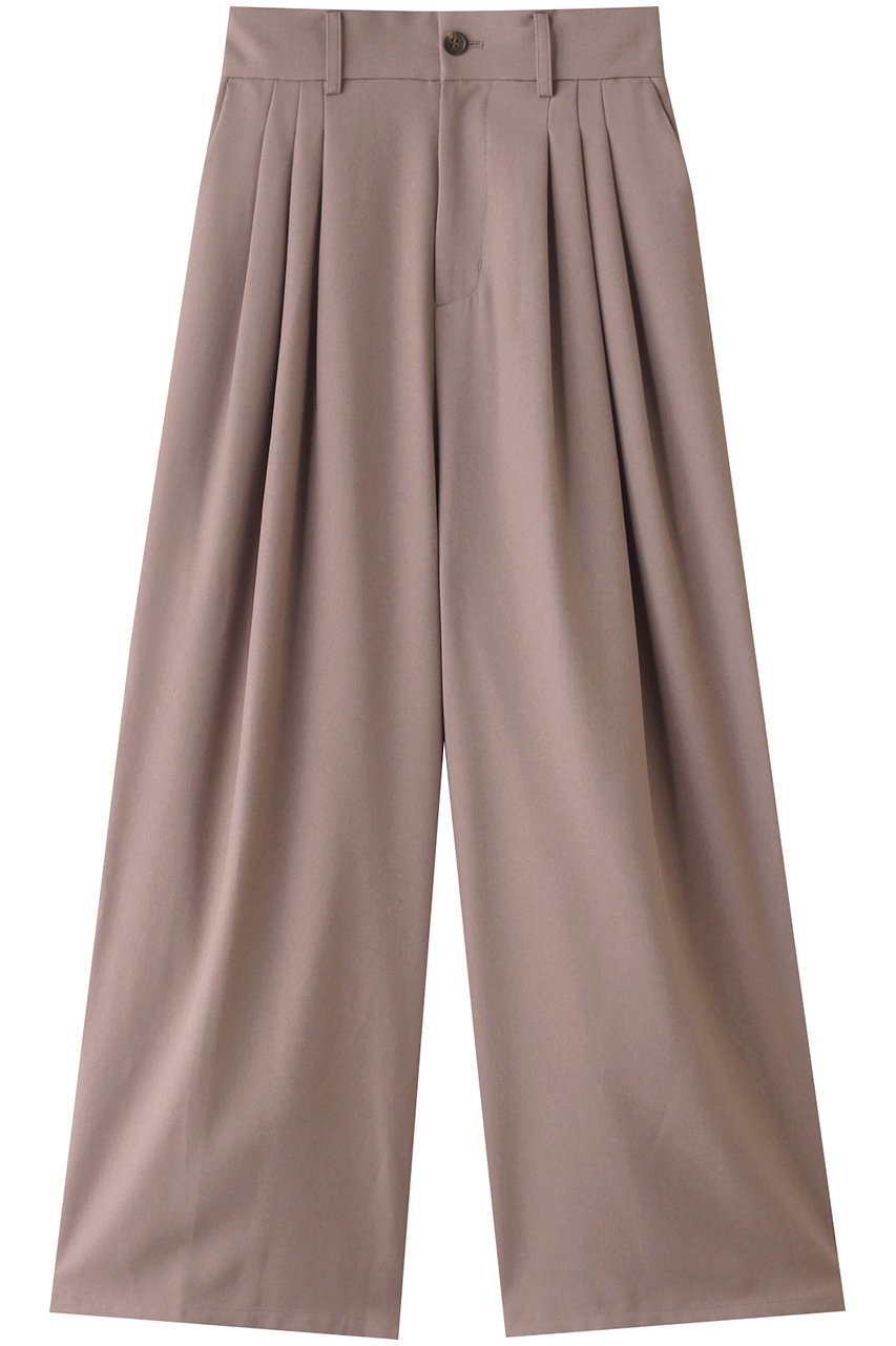 【ミディウミソリッド/MIDIUMISOLID】のtucked slacks パンツ インテリア・キッズ・メンズ・レディースファッション・服の通販 founy(ファニー) 　ファッション　Fashion　レディースファッション　Fashion for Women　パンツ　Pants & Trousers　おすすめ　Recommended / Our Picks　ジャケット　Jacket, Outerwear　スラックス　Slacks, Dress Pants　セットアップ　Set-Up, Coordinated Outfit　フロント　Front, Front Design　ループ　Loop, Loop Knit　ワイド　Wide, Wide Fit　夏　Summer　ブラウン|ID: prp329100004605786 ipo3291000000032818824
