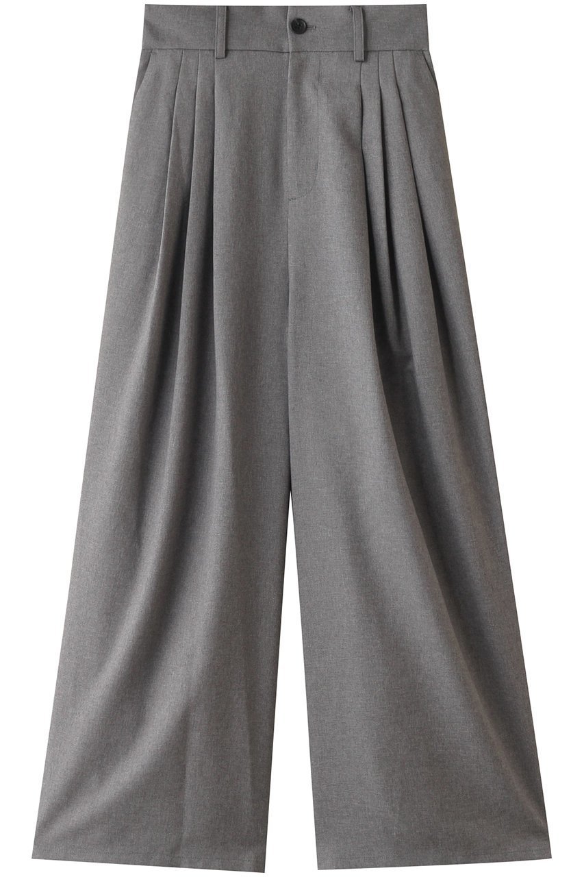 【ミディウミソリッド/MIDIUMISOLID】のtucked slacks パンツ インテリア・キッズ・メンズ・レディースファッション・服の通販 founy(ファニー) 　ファッション　Fashion　レディースファッション　Fashion for Women　パンツ　Pants & Trousers　おすすめ　Recommended / Our Picks　ジャケット　Jacket, Outerwear　スラックス　Slacks, Dress Pants　セットアップ　Set-Up, Coordinated Outfit　フロント　Front, Front Design　ループ　Loop, Loop Knit　ワイド　Wide, Wide Fit　夏　Summer　gray|ID: prp329100004605786 ipo3291000000032818825