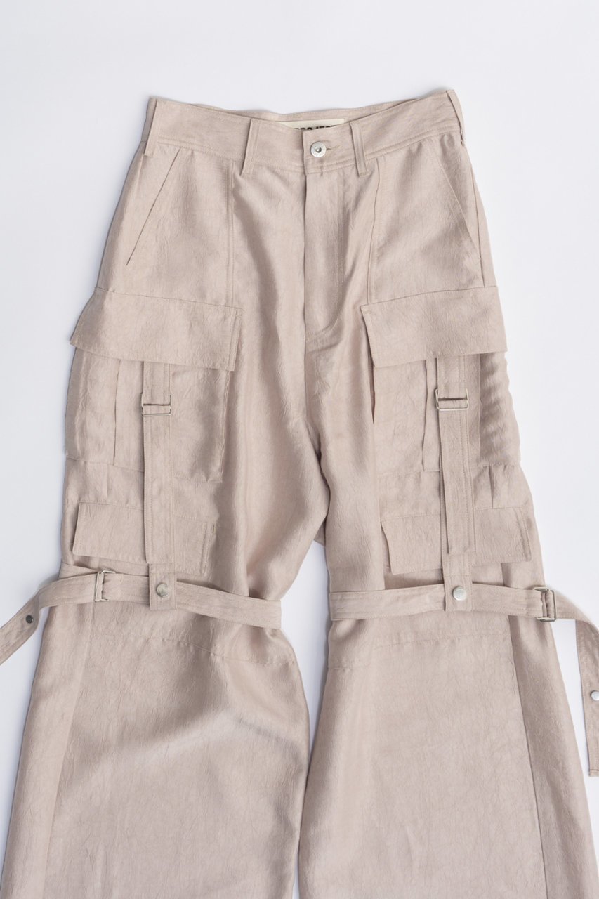 【プランク プロジェクト/PRANK PROJECT】のクラッシュサテンボンテージパンツ / Crushed Satin Bondage Pants 人気、トレンドファッション・服の通販 founy(ファニー) 　ファッション　Fashion　レディースファッション　Fashion for Women　パンツ　Pants & Trousers　カーゴパンツ　Cargo Pants, Utility Pants　サテン　Satin, Glossy Fabric　ダウン　Down, Puffer　ワッシャー　Washer, Crinkled Finish　エレガント 上品　Elegant　other-2|ID: prp329100004605798 ipo3291000000032819256