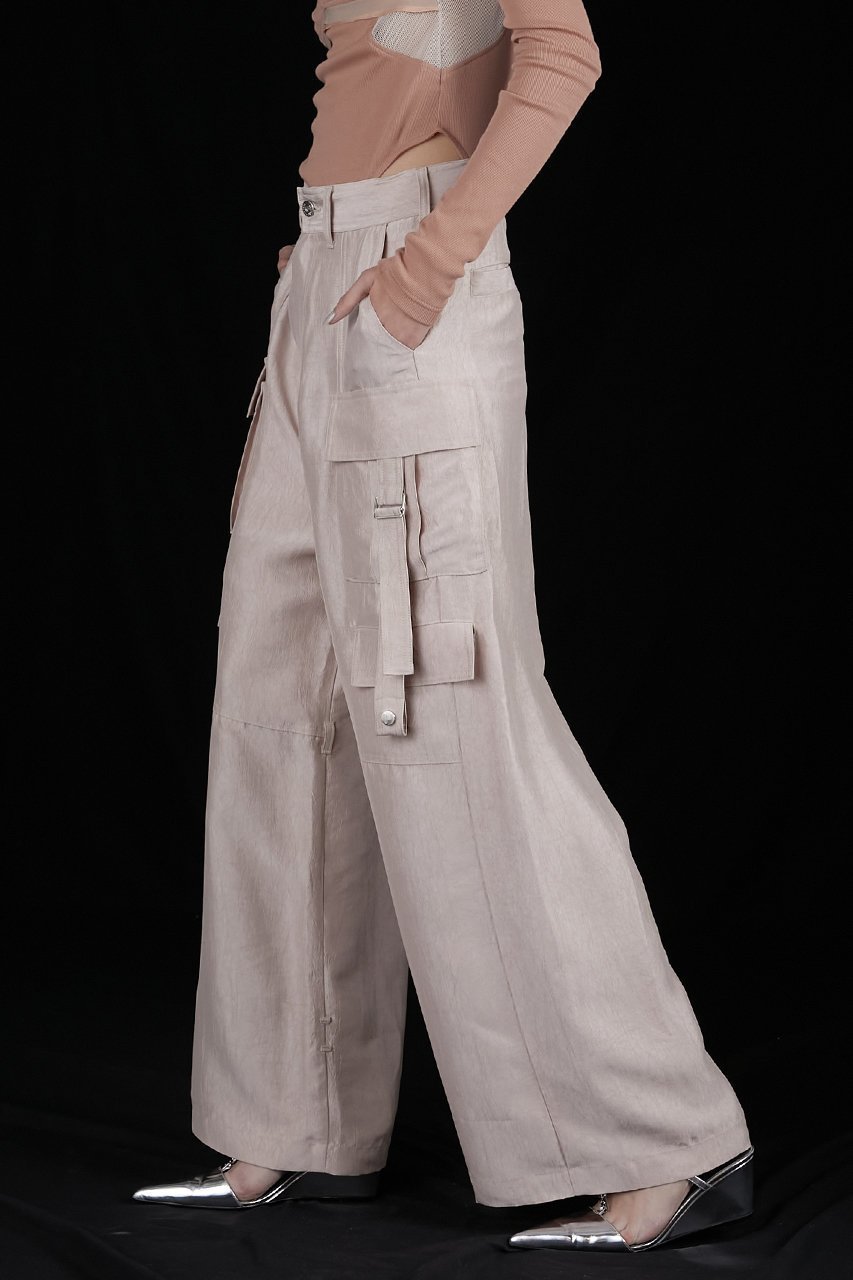 【プランク プロジェクト/PRANK PROJECT】のクラッシュサテンボンテージパンツ / Crushed Satin Bondage Pants 人気、トレンドファッション・服の通販 founy(ファニー) 　ファッション　Fashion　レディースファッション　Fashion for Women　パンツ　Pants & Trousers　カーゴパンツ　Cargo Pants, Utility Pants　サテン　Satin, Glossy Fabric　ダウン　Down, Puffer　ワッシャー　Washer, Crinkled Finish　エレガント 上品　Elegant　other-7|ID: prp329100004605798 ipo3291000000032819261