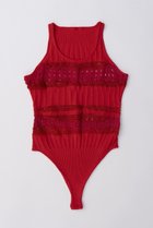 【プランク プロジェクト/PRANK PROJECT】のブークレレースニットロンパース / Boucle Lace Knit Rompers RED(レッド)|ID: prp329100004605799 ipo3291000000035056240