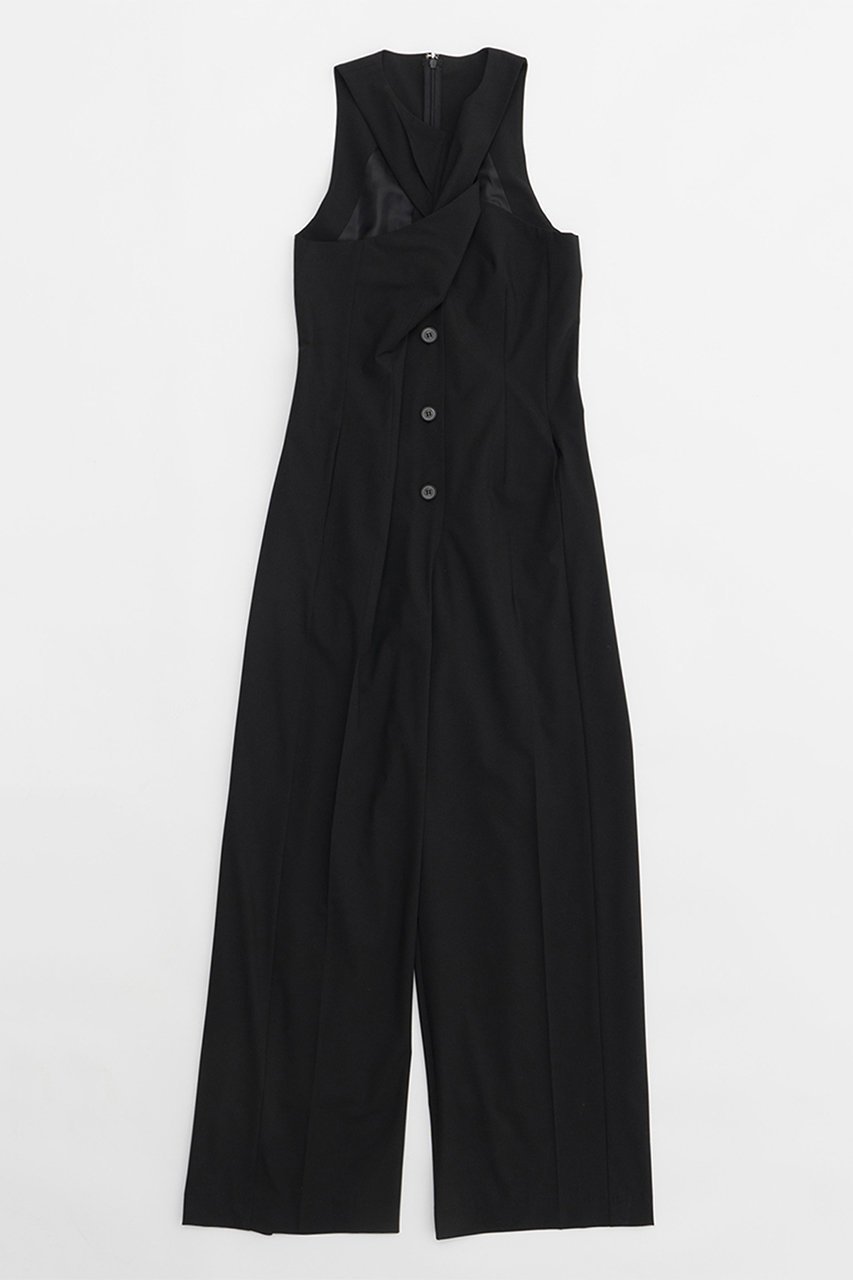 【プランク プロジェクト/PRANK PROJECT】のツイストフロントジャンプスーツ / Twisted Front Jumpsuit インテリア・キッズ・メンズ・レディースファッション・服の通販 founy(ファニー) 　ファッション　Fashion　レディースファッション　Fashion for Women　パンツ　Pants & Trousers　インナー　Innerwear　ストライプ　Stripe, Striped Pattern　スーツ　Suit, Formalwear　ツイスト　Tweed, Tweed Fabric　フロント　Front, Front Design　エレガント 上品　Elegant　無地　Plain, Solid Color　BLK(ブラック)|ID: prp329100004605819 ipo3291000000032820126