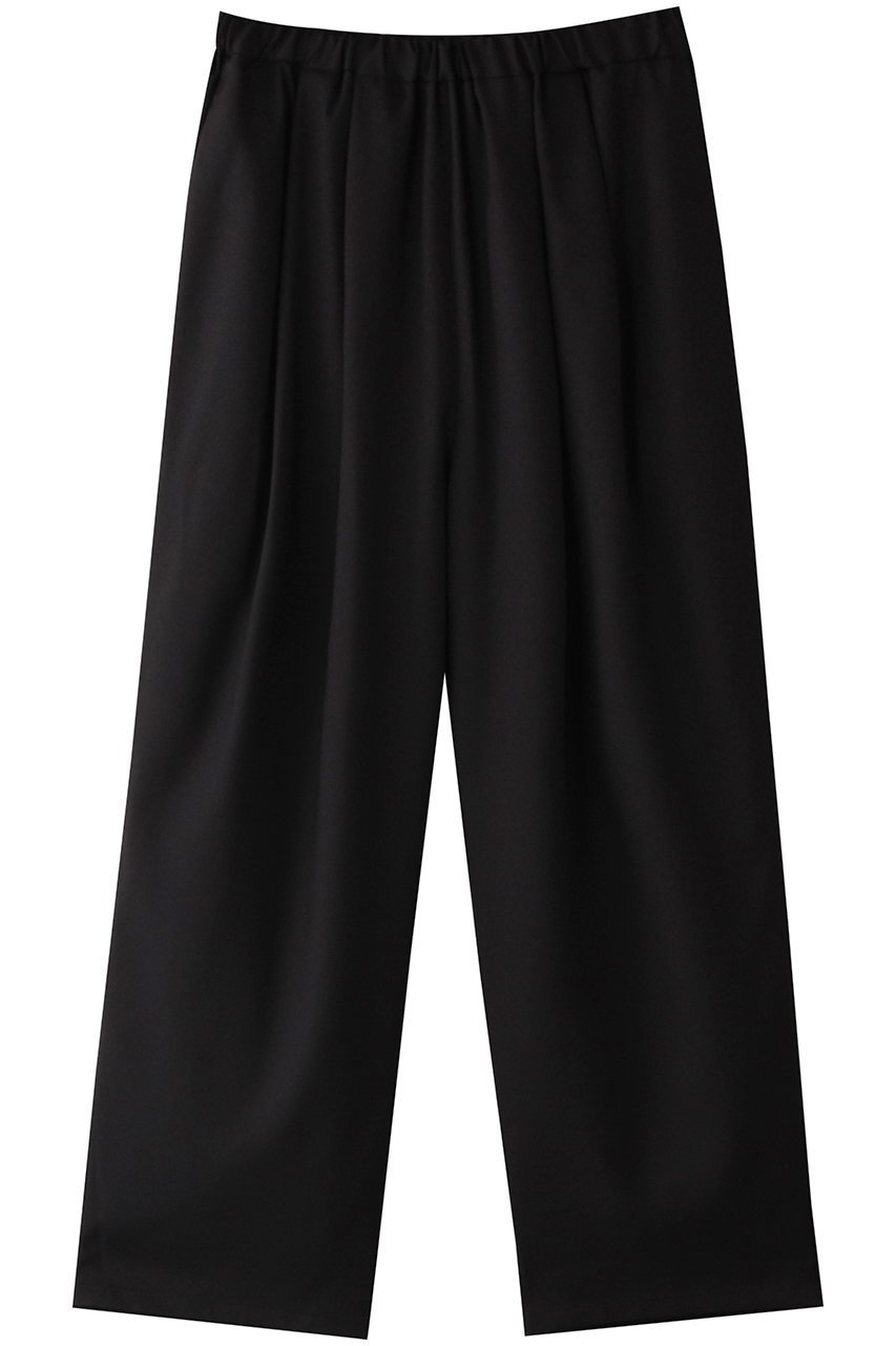 【ミディウミソリッド/MIDIUMISOLID】のtucked wide easy PT パンツ インテリア・キッズ・メンズ・レディースファッション・服の通販 founy(ファニー) 　ファッション　Fashion　レディースファッション　Fashion for Women　パンツ　Pants & Trousers　なめらか　Smooth, Silky Texture　エレガント 上品　Elegant　black|ID: prp329100004605820 ipo3291000000033408446