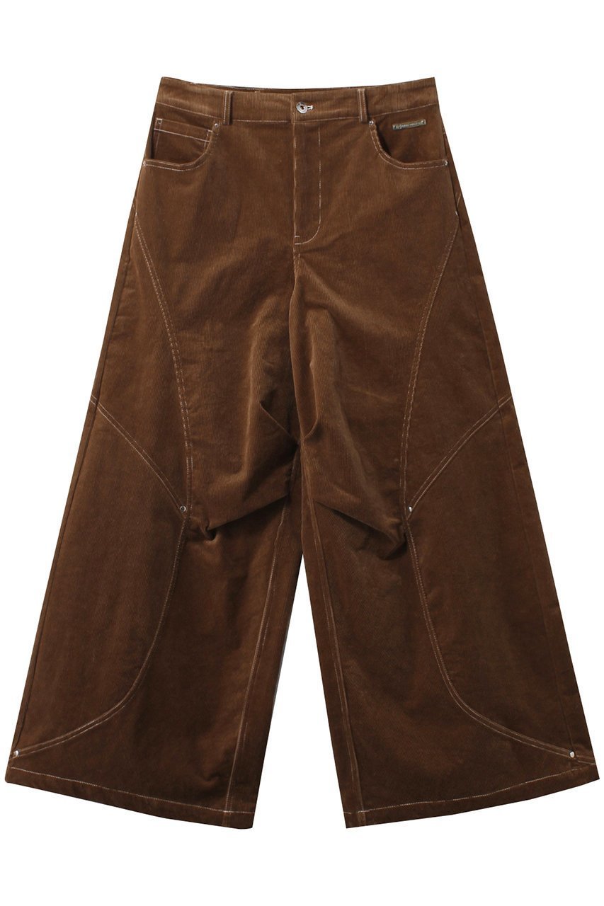 【プランク プロジェクト/PRANK PROJECT】のラウンドカットコーデュロイパンツ / Round Cut Corduroy Pants インテリア・キッズ・メンズ・レディースファッション・服の通販 founy(ファニー) 　ファッション　Fashion　レディースファッション　Fashion for Women　パンツ　Pants & Trousers　コンパクト　Compact, Small Size　コーデュロイ　Corduroy, Cord Fabric　メタリック　Metallic, Shiny Finish　エレガント 上品　Elegant　BGE(ベージュ)|ID: prp329100004605822 ipo3291000000032820249