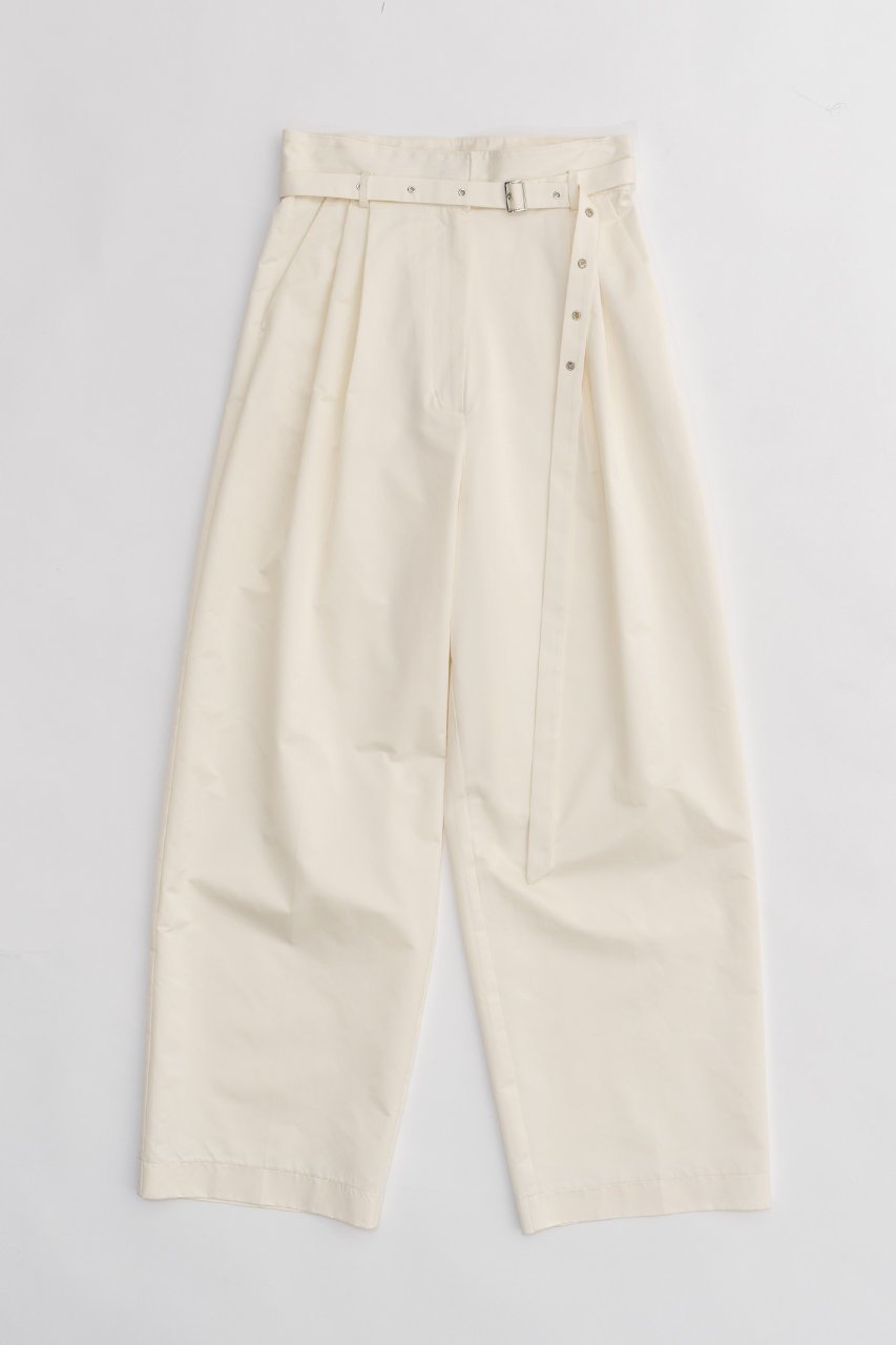 【プランク プロジェクト/PRANK PROJECT】のアイレットベルトサテンタックパンツ / Eyelet Belt Satin Tuck Pants インテリア・キッズ・メンズ・レディースファッション・服の通販 founy(ファニー) 　ファッション　Fashion　レディースファッション　Fashion for Women　パンツ　Pants & Trousers　ベルト&ウエストマーク　Belts & Waist Accessories　タフタ　Taffeta, Structured Fabric　バルーン　Balloon, Balloon Silhouette　夏　Summer　IVR(アイボリー)|ID: prp329100004605823 ipo3291000000032820260