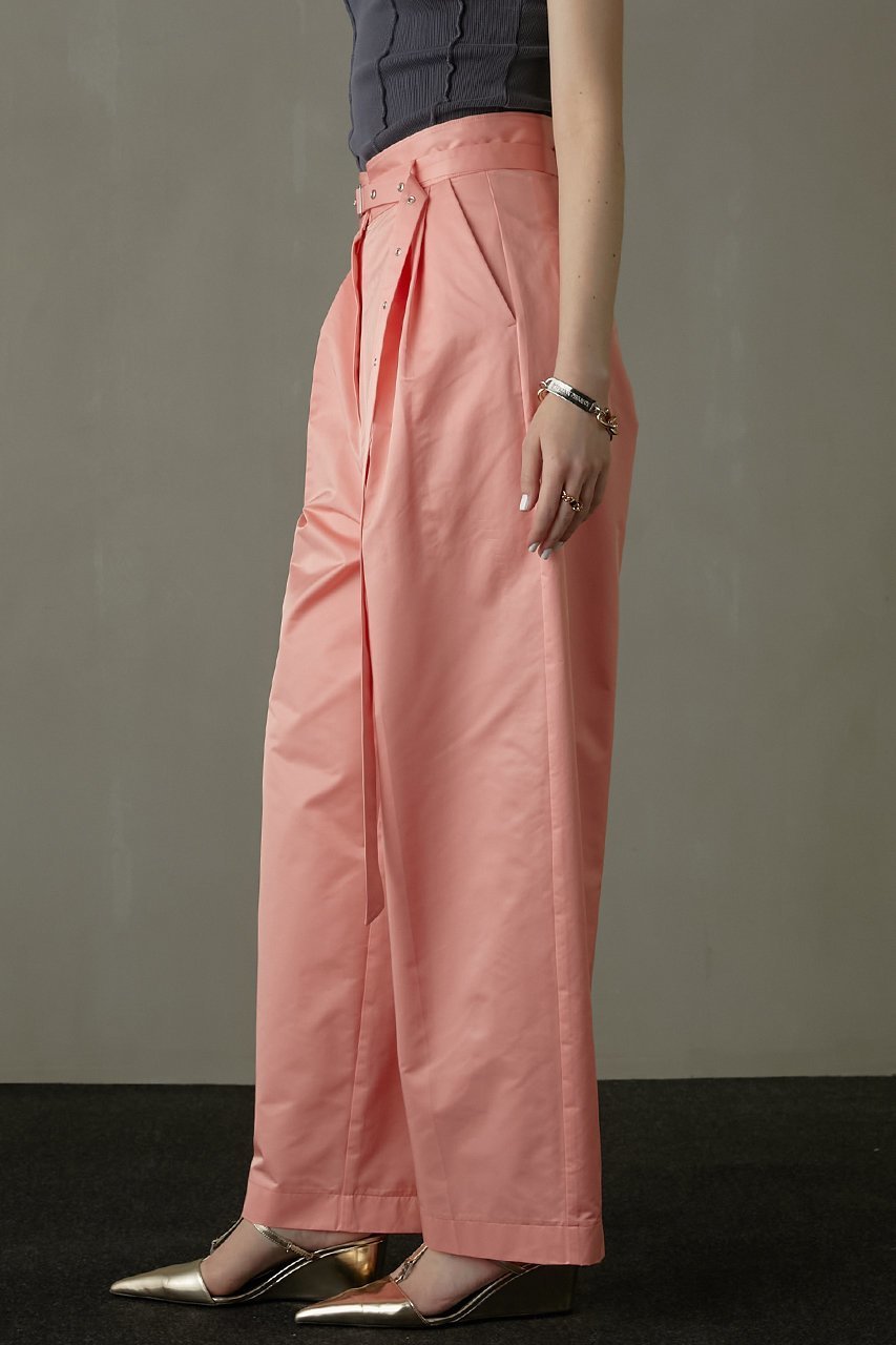 【プランク プロジェクト/PRANK PROJECT】のアイレットベルトサテンタックパンツ / Eyelet Belt Satin Tuck Pants 人気、トレンドファッション・服の通販 founy(ファニー) 　ファッション　Fashion　レディースファッション　Fashion for Women　パンツ　Pants & Trousers　ベルト&ウエストマーク　Belts & Waist Accessories　タフタ　Taffeta, Structured Fabric　バルーン　Balloon, Balloon Silhouette　夏　Summer　other-5|ID: prp329100004605823 ipo3291000000034423289