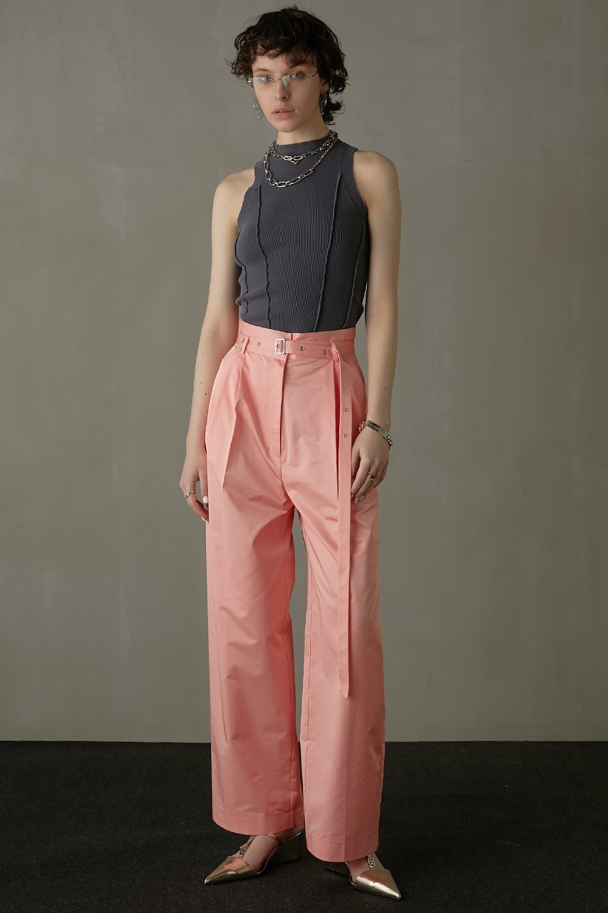 【プランク プロジェクト/PRANK PROJECT】のアイレットベルトサテンタックパンツ / Eyelet Belt Satin Tuck Pants 人気、トレンドファッション・服の通販 founy(ファニー) 　ファッション　Fashion　レディースファッション　Fashion for Women　パンツ　Pants & Trousers　ベルト&ウエストマーク　Belts & Waist Accessories　タフタ　Taffeta, Structured Fabric　バルーン　Balloon, Balloon Silhouette　夏　Summer　other-3|ID: prp329100004605823 ipo3291000000035387755