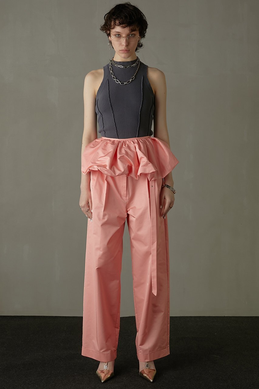 【プランク プロジェクト/PRANK PROJECT】のアイレットベルトサテンタックパンツ / Eyelet Belt Satin Tuck Pants 人気、トレンドファッション・服の通販 founy(ファニー) 　ファッション　Fashion　レディースファッション　Fashion for Women　パンツ　Pants & Trousers　ベルト&ウエストマーク　Belts & Waist Accessories　タフタ　Taffeta, Structured Fabric　バルーン　Balloon, Balloon Silhouette　夏　Summer　other-8|ID: prp329100004605823 ipo3291000000035387760