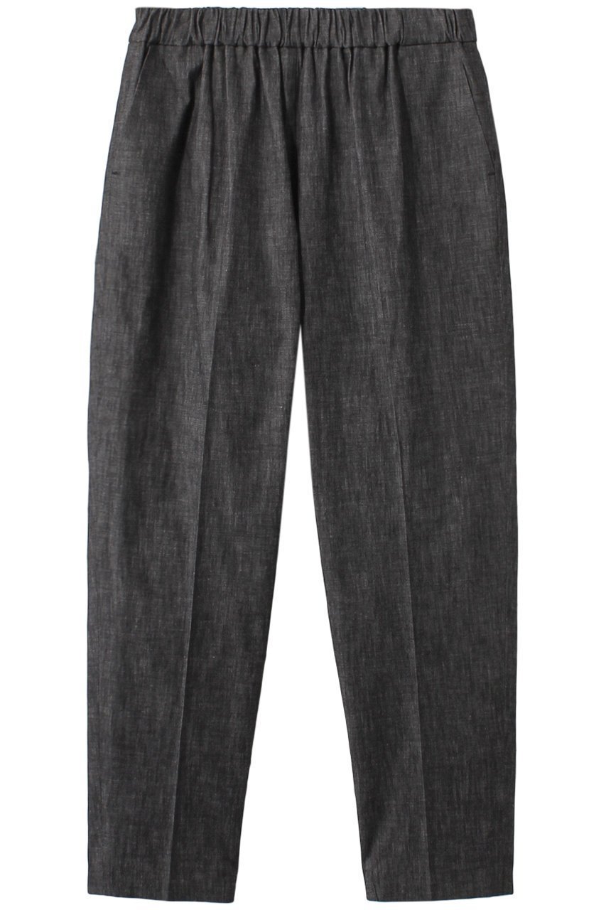 【ミズイロ インド/mizuiro ind】のchambray center press PT パンツ インテリア・キッズ・メンズ・レディースファッション・服の通販 founy(ファニー) 　ファッション　Fashion　レディースファッション　Fashion for Women　パンツ　Pants & Trousers　シャンブレー　Chambray, Denim-Like Fabric　センター　Center, Center Line　black|ID: prp329100004605824 ipo3291000000032820385