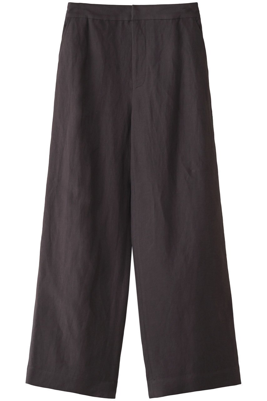 【エリオポール/heliopole】のthe EDITOR パンツ(LINEN) インテリア・キッズ・メンズ・レディースファッション・服の通販 founy(ファニー) 　ファッション　Fashion　レディースファッション　Fashion for Women　パンツ　Pants & Trousers　ストレート　Straight, Straight Cut　リネン　Linen, Linen Fabric　ワイド　Wide, Wide Fit　グレー|ID: prp329100004605825 ipo3291000000032820393