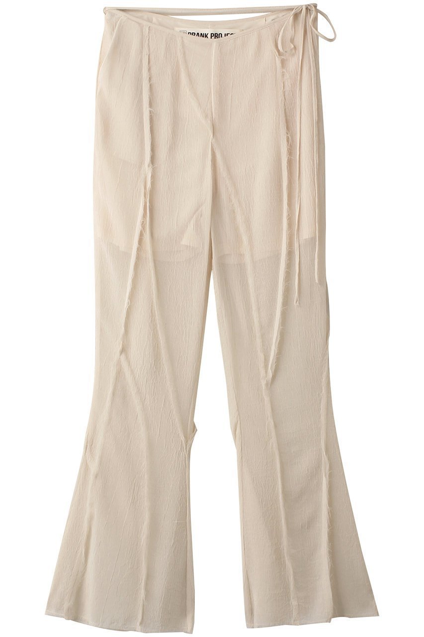 【プランク プロジェクト/PRANK PROJECT】のシースルーアウトシームフレアパンツ / See-Through Outseam Flare Pants インテリア・キッズ・メンズ・レディースファッション・服の通販 founy(ファニー) 　ファッション　Fashion　レディースファッション　Fashion for Women　パンツ　Pants & Trousers　シアー　Sheer, See-Through　シフォン　Chiffon, Lightweight Fabric　バランス　Balance, Style Balance　ランダム　Random, Irregular　切替　Switching, Contrast Panel　夏　Summer　IVR(アイボリー)|ID: prp329100004605830 ipo3291000000035056115