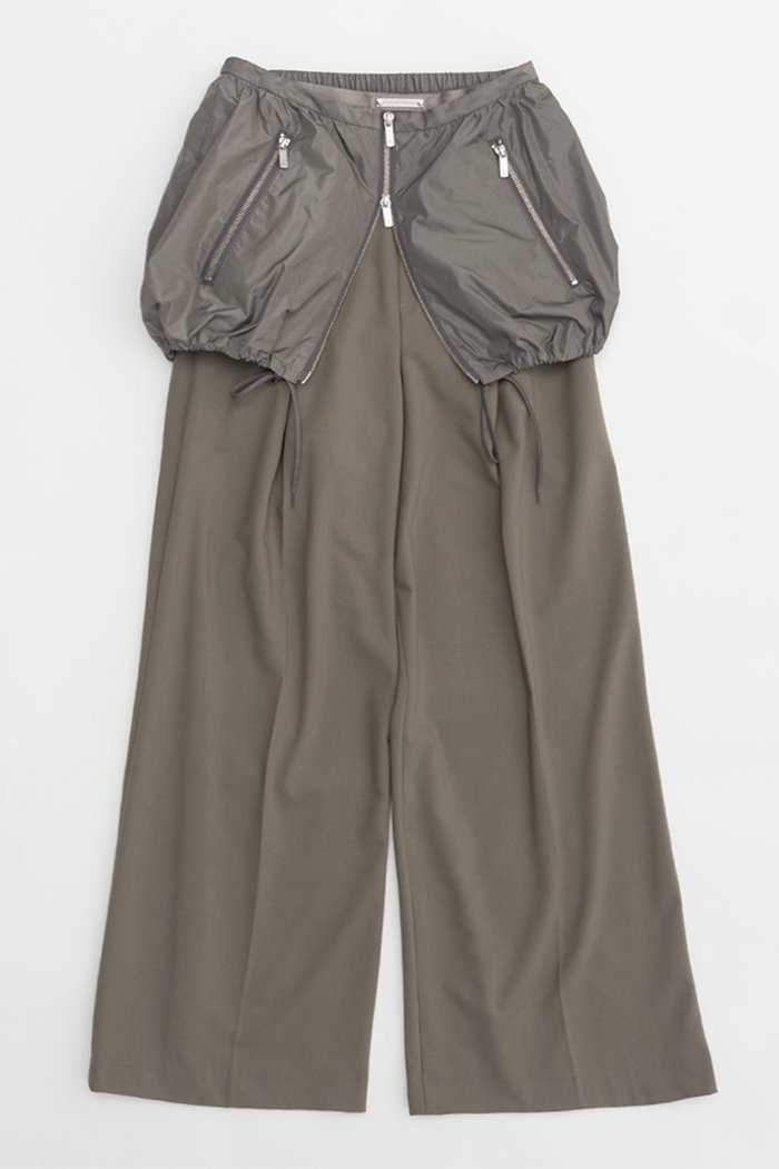 【プランク プロジェクト/PRANK PROJECT】のレイヤードワイドパンツ / Layered Wide Pants インテリア・キッズ・メンズ・レディースファッション・服の通販 founy(ファニー) https://founy.com/ ファッション Fashion レディースファッション Fashion for Women パンツ Pants & Trousers ジップ Zip, Zipper スマート Smart, Elegant タフタ Taffeta, Structured Fabric フロント Front, Front Design ミニスカート Mini Skirt, Short Skirt |ID: prp329100004605833 ipo3291000000034423243