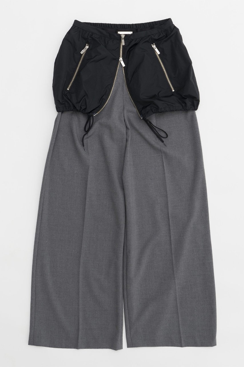 【プランク プロジェクト/PRANK PROJECT】のレイヤードワイドパンツ / Layered Wide Pants インテリア・キッズ・メンズ・レディースファッション・服の通販 founy(ファニー) ファッション Fashion レディースファッション Fashion for Women パンツ Pants & Trousers ジップ Zip, Zipper スマート Smart, Elegant タフタ Taffeta, Structured Fabric フロント Front, Front Design ミニスカート Mini Skirt, Short Skirt BLK(ブラック)|ID: prp329100004605833 ipo3291000000034423245