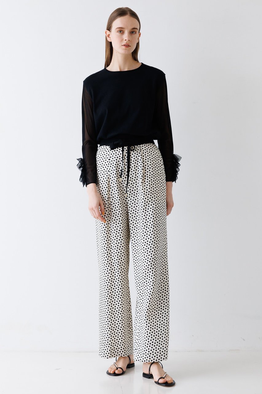 【デザイン ワークス/DESIGN WORKS】の【BEAUVET】ドットワイドパンツ 人気、トレンドファッション・服の通販 founy(ファニー) 　ファッション　Fashion　レディースファッション　Fashion for Women　パンツ　Pants & Trousers　ドット　Polka Dot, Dot Pattern　ワイド　Wide, Wide Fit　無地　Plain, Solid Color　other-6|ID: prp329100004605836 ipo3291000000032820867