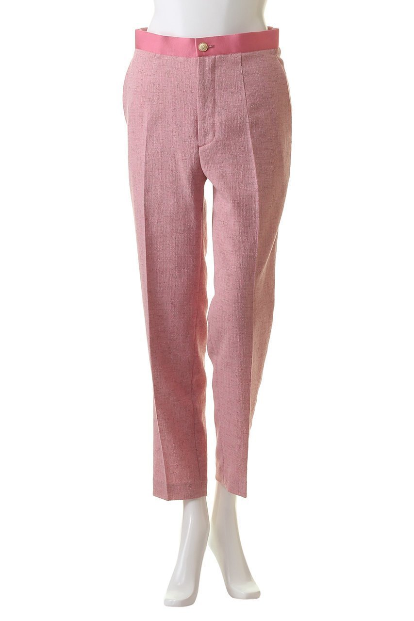 【デザイン ワークス/DESIGN WORKS】の【BEAUVET】ノータックテーパードパンツ 人気、トレンドファッション・服の通販 founy(ファニー) 　ファッション　Fashion　レディースファッション　Fashion for Women　パンツ　Pants & Trousers　スリム　Slim, Slim Fit　センター　Center, Center Line　ツイード　Twill, Twill Weave　other-2|ID: prp329100004605837 ipo3291000000032820872