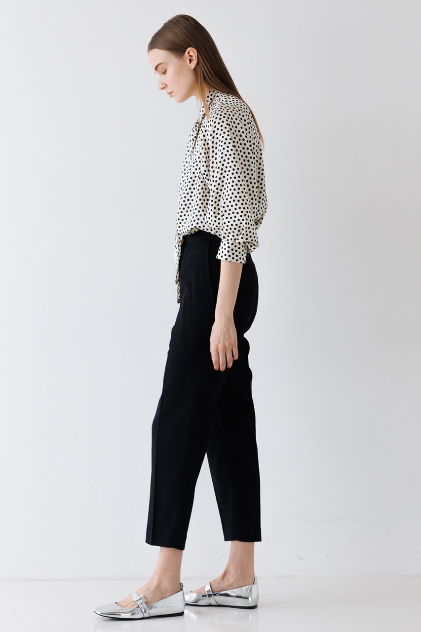 【デザイン ワークス/DESIGN WORKS】の【BEAUVET】ノータックテーパードパンツ 人気、トレンドファッション・服の通販 founy(ファニー) 　ファッション　Fashion　レディースファッション　Fashion for Women　パンツ　Pants & Trousers　スリム　Slim, Slim Fit　センター　Center, Center Line　ツイード　Twill, Twill Weave　other-7|ID: prp329100004605837 ipo3291000000032820877