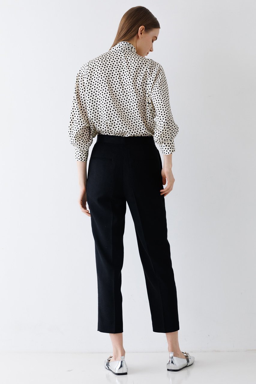 【デザイン ワークス/DESIGN WORKS】の【BEAUVET】ノータックテーパードパンツ 人気、トレンドファッション・服の通販 founy(ファニー) 　ファッション　Fashion　レディースファッション　Fashion for Women　パンツ　Pants & Trousers　スリム　Slim, Slim Fit　センター　Center, Center Line　ツイード　Twill, Twill Weave　other-8|ID: prp329100004605837 ipo3291000000032820878