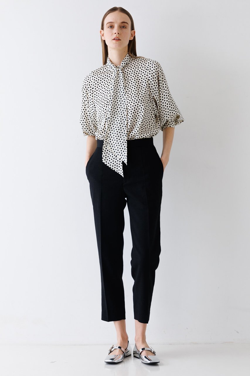 【デザイン ワークス/DESIGN WORKS】の【BEAUVET】ノータックテーパードパンツ 人気、トレンドファッション・服の通販 founy(ファニー) 　ファッション　Fashion　レディースファッション　Fashion for Women　パンツ　Pants & Trousers　スリム　Slim, Slim Fit　センター　Center, Center Line　ツイード　Twill, Twill Weave　other-6|ID: prp329100004605837 ipo3291000000035691002