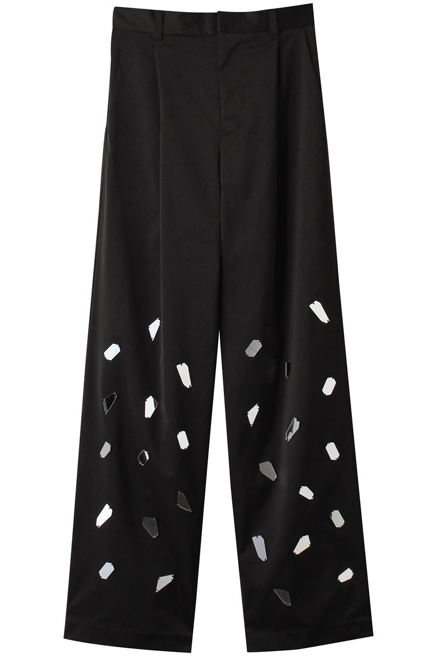 【プランク プロジェクト/PRANK PROJECT】のミラーエンブリッシュパンツ / Mirror Embellished Pants インテリア・キッズ・メンズ・レディースファッション・服の通販 founy(ファニー) 　ファッション　Fashion　レディースファッション　Fashion for Women　パンツ　Pants & Trousers　おすすめ　Recommended / Our Picks　オケージョン　Occasion Wear　サテン　Satin, Glossy Fabric　セットアップ　Set-Up, Coordinated Outfit　テーパード　Tapered, Tapered Pants　エレガント 上品　Elegant　BLK(ブラック)|ID: prp329100004605843 ipo3291000000032821048