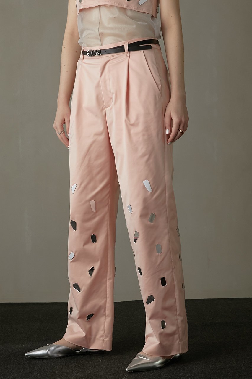 【プランク プロジェクト/PRANK PROJECT】のミラーエンブリッシュパンツ / Mirror Embellished Pants 人気、トレンドファッション・服の通販 founy(ファニー) 　ファッション　Fashion　レディースファッション　Fashion for Women　パンツ　Pants & Trousers　おすすめ　Recommended / Our Picks　オケージョン　Occasion Wear　サテン　Satin, Glossy Fabric　セットアップ　Set-Up, Coordinated Outfit　テーパード　Tapered, Tapered Pants　エレガント 上品　Elegant　other-7|ID: prp329100004605843 ipo3291000000032821055