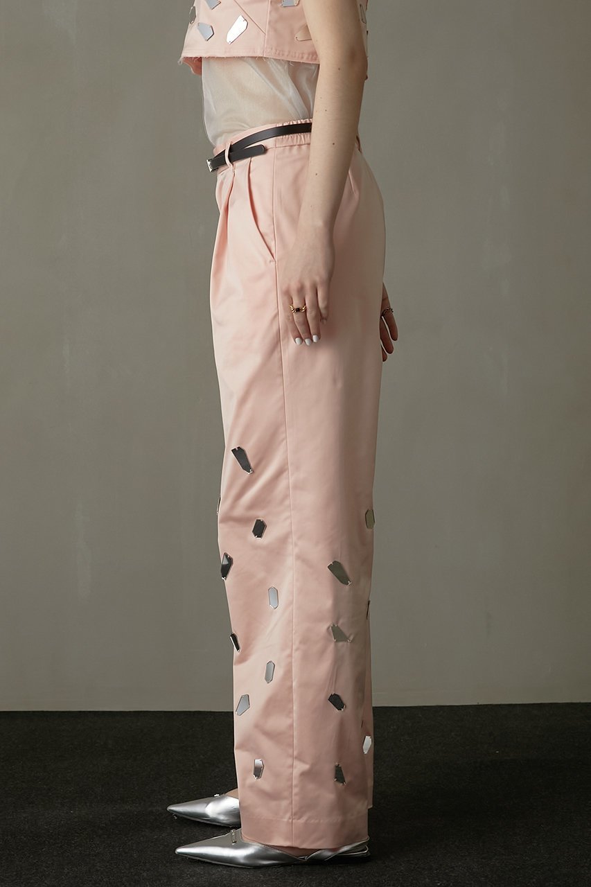 【プランク プロジェクト/PRANK PROJECT】のミラーエンブリッシュパンツ / Mirror Embellished Pants 人気、トレンドファッション・服の通販 founy(ファニー) 　ファッション　Fashion　レディースファッション　Fashion for Women　パンツ　Pants & Trousers　おすすめ　Recommended / Our Picks　オケージョン　Occasion Wear　サテン　Satin, Glossy Fabric　セットアップ　Set-Up, Coordinated Outfit　テーパード　Tapered, Tapered Pants　エレガント 上品　Elegant　other-8|ID: prp329100004605843 ipo3291000000032821056