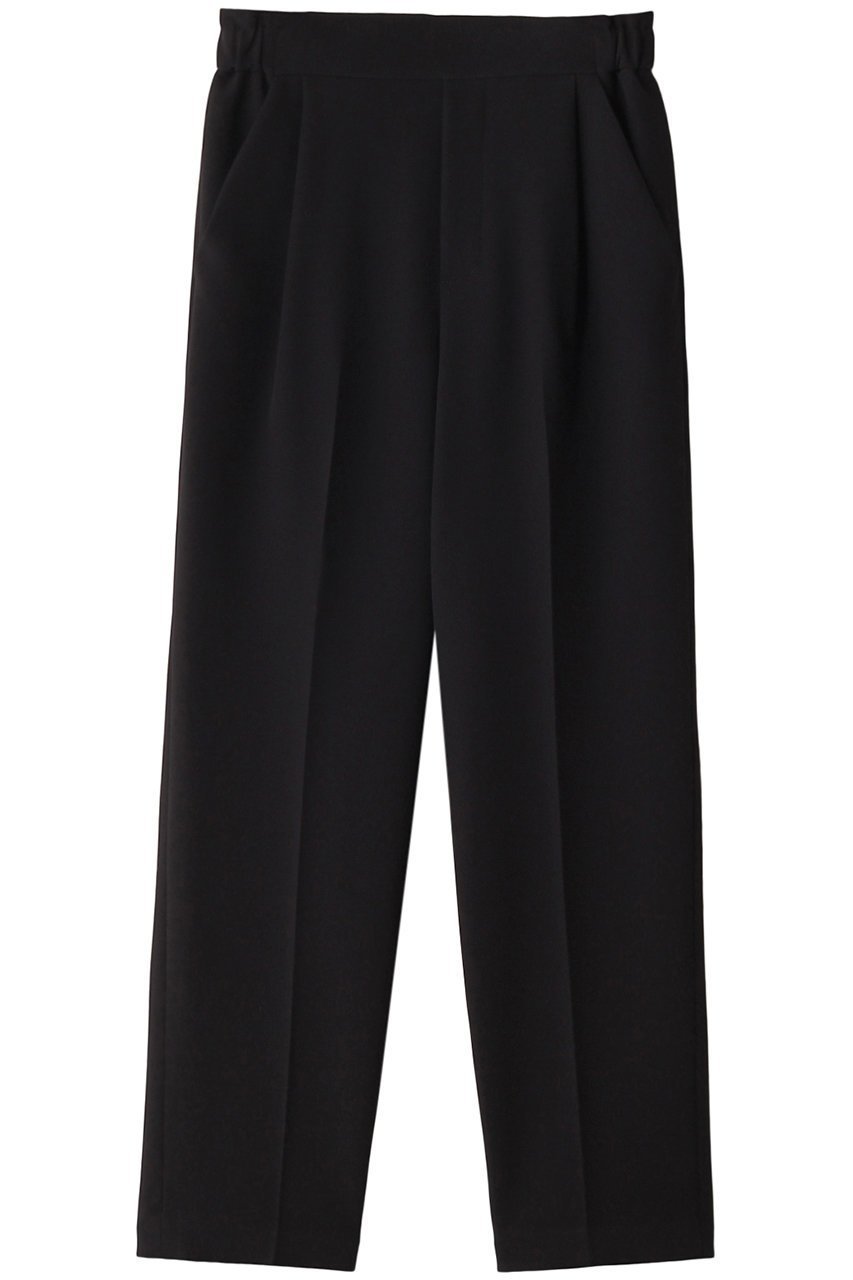 【エリオポール/heliopole】のダブルクロステーパードパンツ インテリア・キッズ・メンズ・レディースファッション・服の通販 founy(ファニー) 　ファッション　Fashion　レディースファッション　Fashion for Women　パンツ　Pants & Trousers　おすすめ　Recommended / Our Picks　センター　Center, Center Line　ダブル　Double, Double-Breasted　ドレープ　Drape, Draping Fabric　エレガント 上品　Elegant　ブラック|ID: prp329100004605844 ipo3291000000035469309