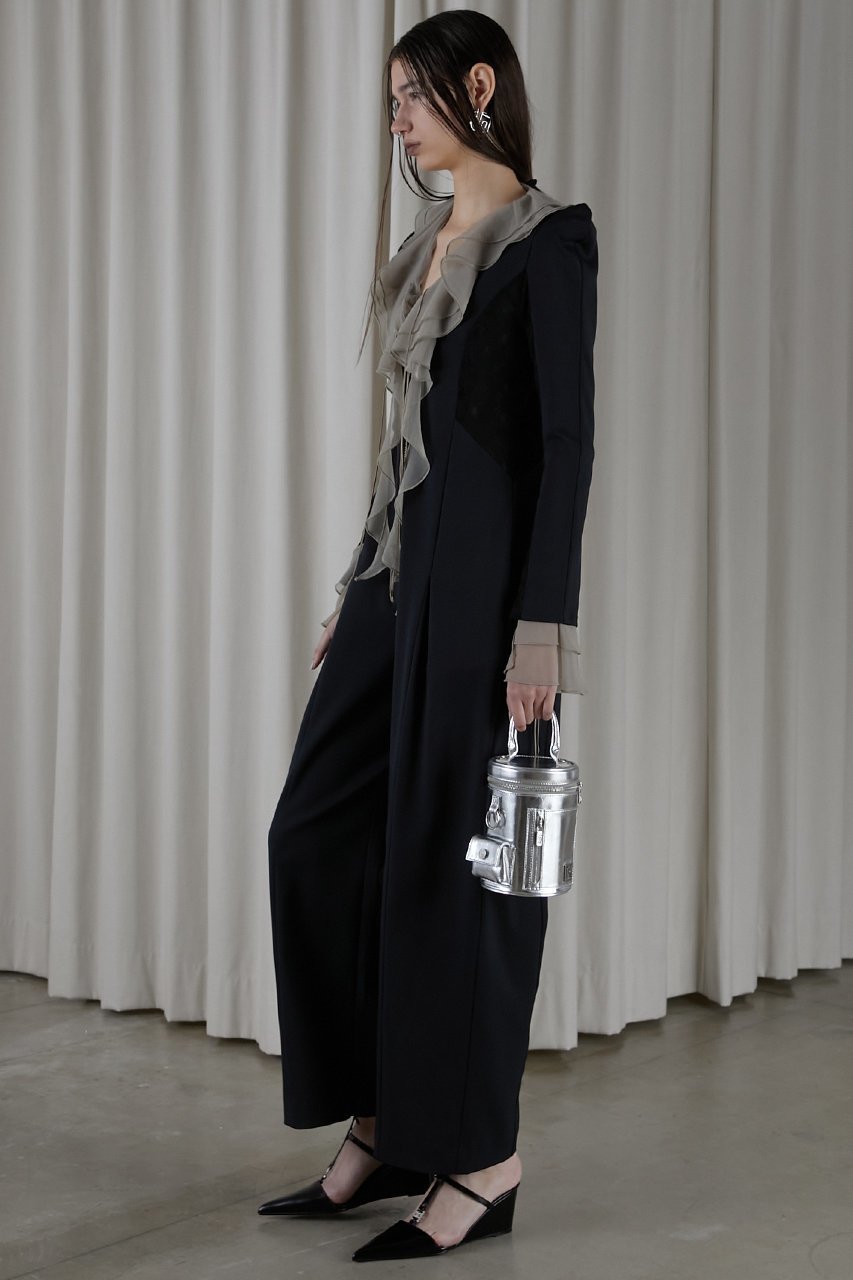 【プランク プロジェクト/PRANK PROJECT】のポインテッドショルダーオールインワン / Pointed Shoulder All-in-one 人気、トレンドファッション・服の通販 founy(ファニー) 　ファッション　Fashion　レディースファッション　Fashion for Women　パンツ　Pants & Trousers　おすすめ　Recommended / Our Picks　シンプル　Simple, Minimal　ストレッチ　Stretch, Stretchy Fabric　スーツ　Suit, Formalwear　レース　Lace, Lace Fabric　other-8|ID: prp329100004605845 ipo3291000000032821146