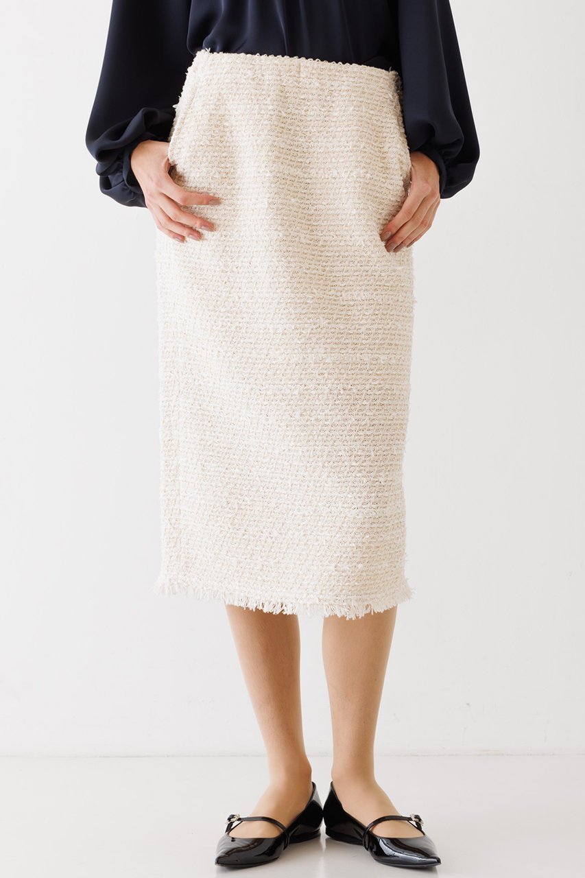 【デザイン ワークス/DESIGN WORKS】の【COOHEM】ツイードニットスカート 人気、トレンドファッション・服の通販 founy(ファニー) 　ファッション　Fashion　レディースファッション　Fashion for Women　スカート　Skirts　ロングスカート　Long Skirts / Maxi & Midi Skirts　おすすめ　Recommended / Our Picks　ジャケット　Jacket, Outerwear　ツイード　Twill, Twill Weave　ベーシック　Basic, Essential　ポケット　Pocket, Pocket Detail　ミドル　Middle Length, Mid Height　ロング　Long, Long-Length　エレガント 上品　Elegant　 other-1|ID: prp329100004605858 ipo3291000000034958276