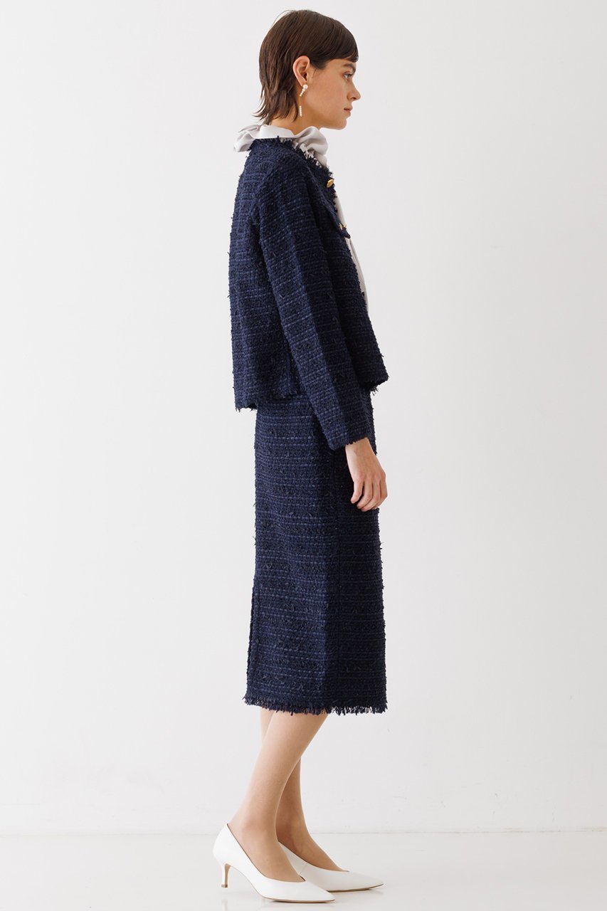 【デザイン ワークス/DESIGN WORKS】の【COOHEM】ツイードニットスカート 人気、トレンドファッション・服の通販 founy(ファニー) 　ファッション　Fashion　レディースファッション　Fashion for Women　スカート　Skirts　ロングスカート　Long Skirts / Maxi & Midi Skirts　おすすめ　Recommended / Our Picks　ジャケット　Jacket, Outerwear　ツイード　Twill, Twill Weave　ベーシック　Basic, Essential　ポケット　Pocket, Pocket Detail　ミドル　Middle Length, Mid Height　ロング　Long, Long-Length　エレガント 上品　Elegant　other-4|ID: prp329100004605858 ipo3291000000034958281